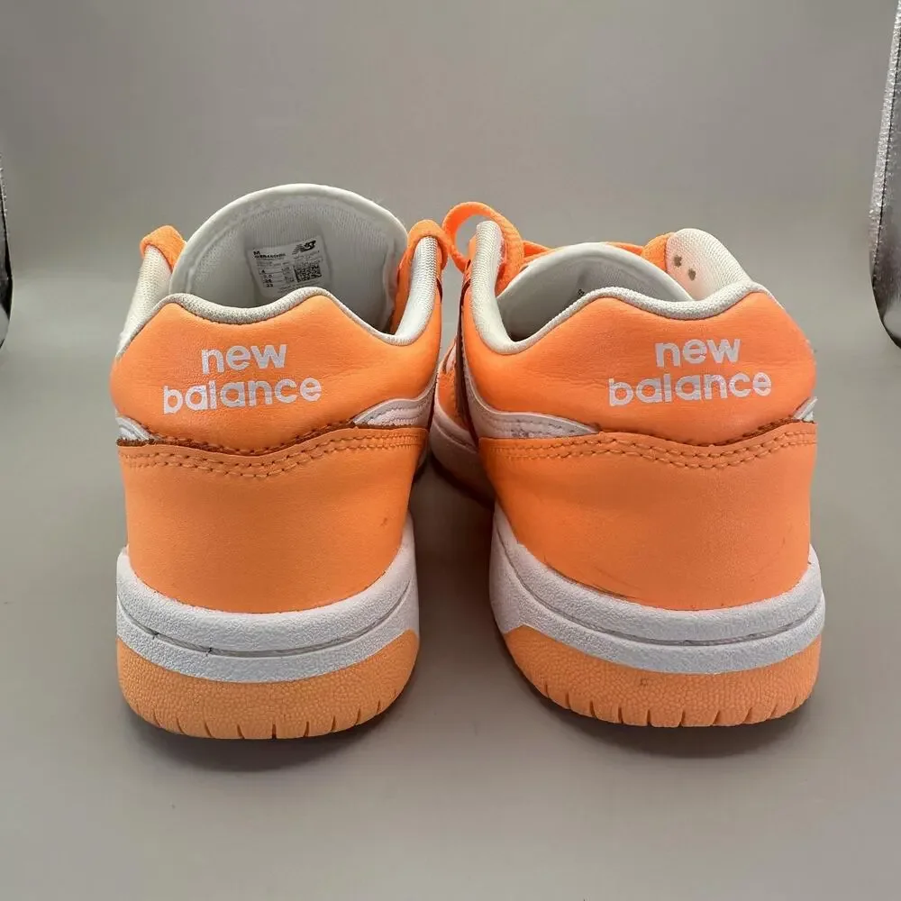 New Balance 480 Shoes Youth Size 4 Orange White Sneakers Lace Up